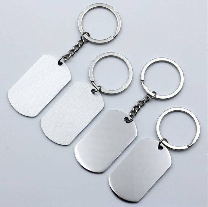 Classic Dog Tag Keychains