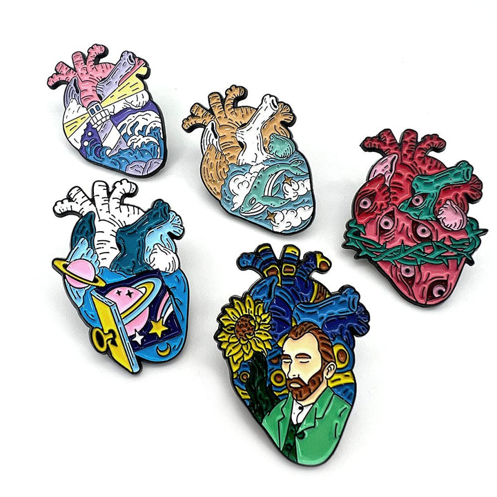 Anatomical Heart Pins