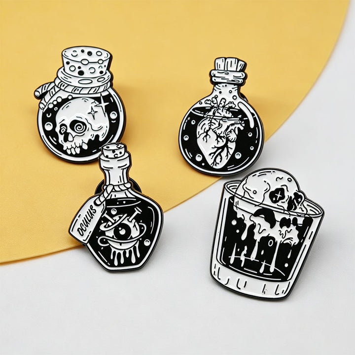 Black & White Character Pins