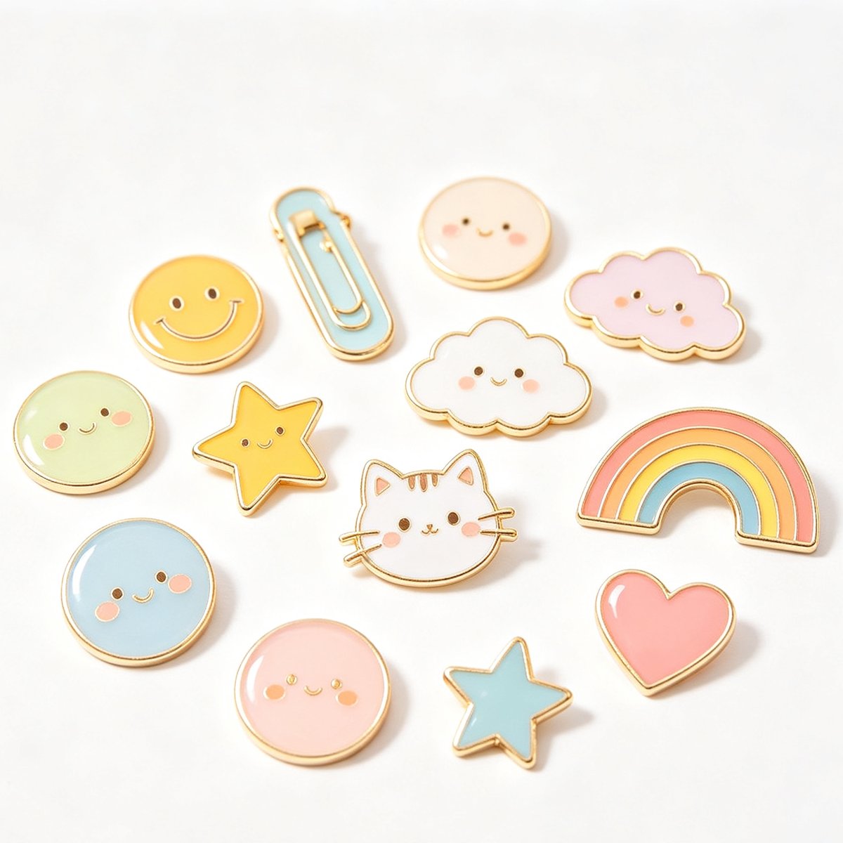 Pastel Cloud & Star Pins