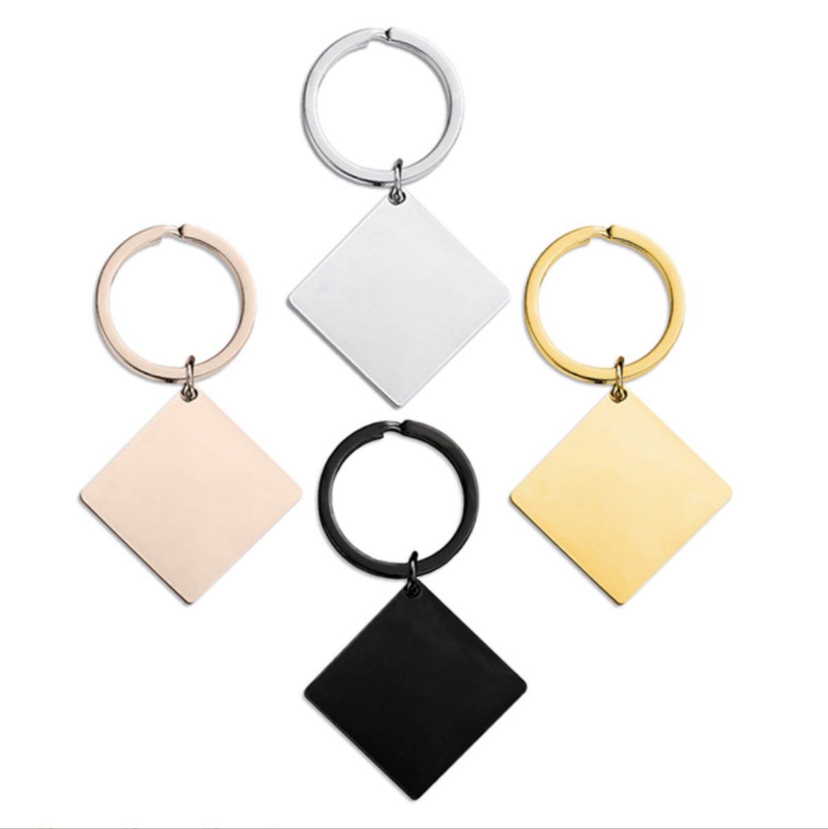 Diamond Tag Keychains