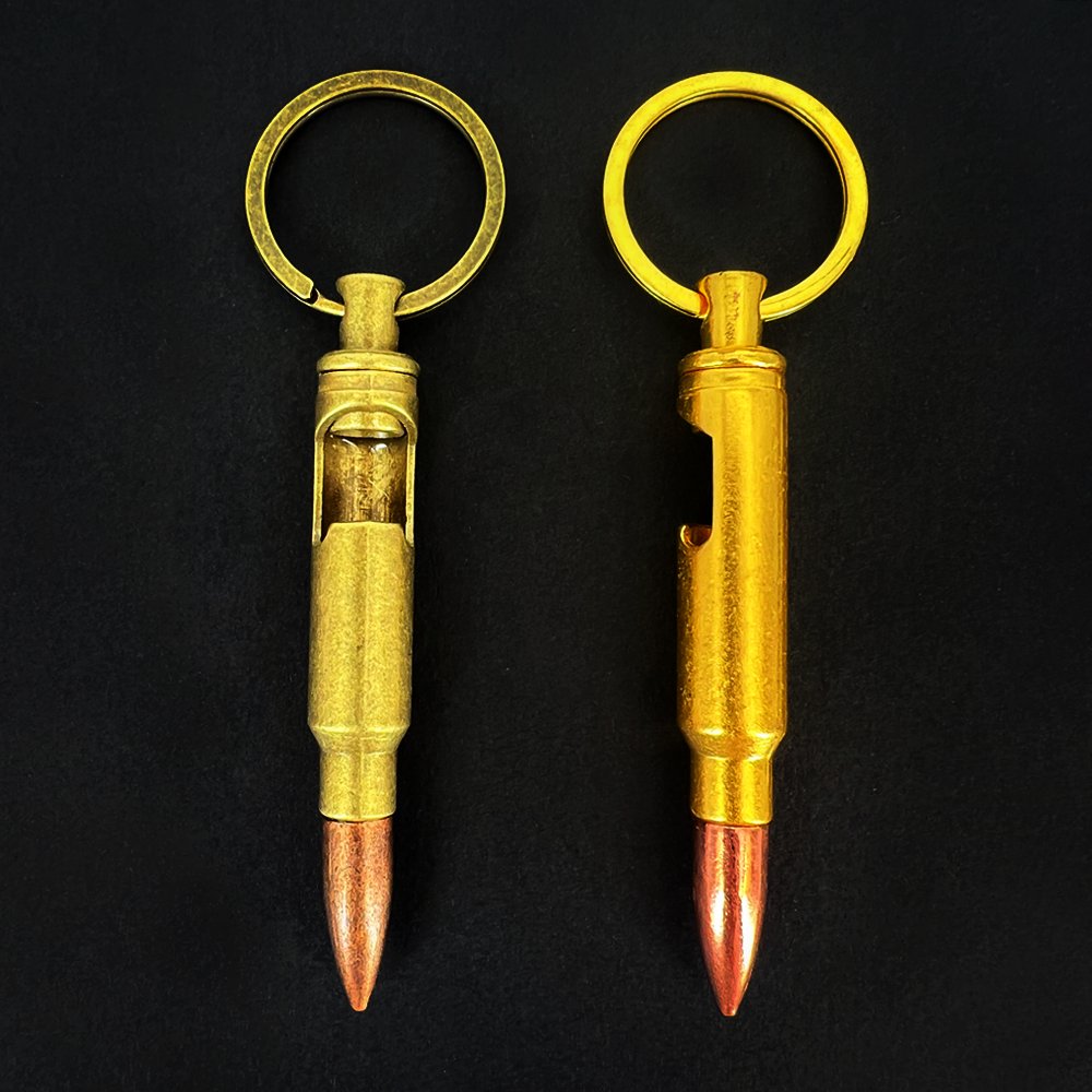 Gold Finish Cartridge Keychains