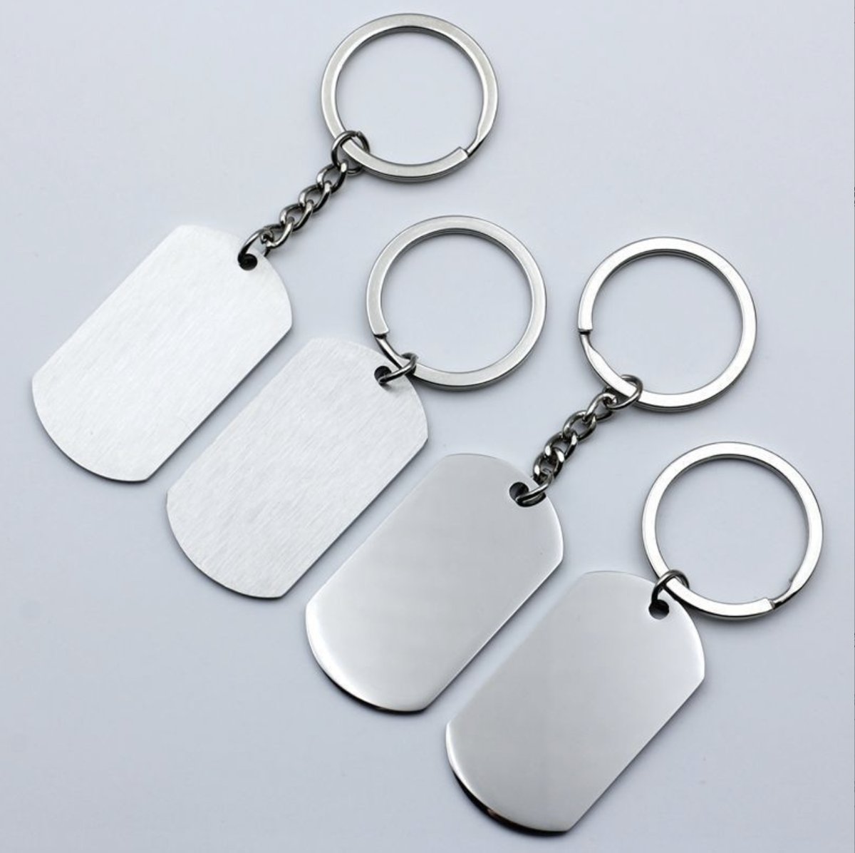 Classic Dog Tag Keychains